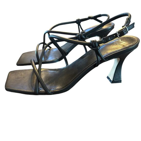 Marc Fisher Dayne Leather Strappy Slingback Square Toe Heels Sandals NEW 11 - Picture 1 of 11